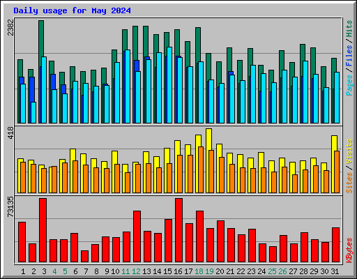 Daily usage for May 2024