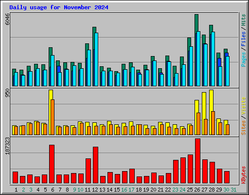 Daily usage for November 2024