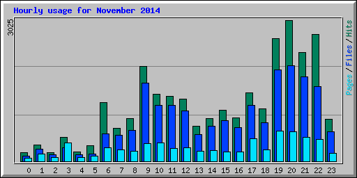 Hourly usage for November 2014