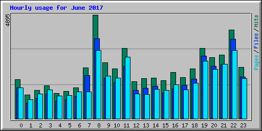 Hourly usage for June 2017