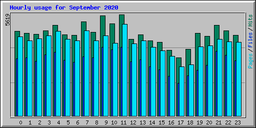 Hourly usage for September 2020