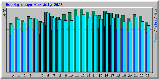 Hourly usage for July 2023