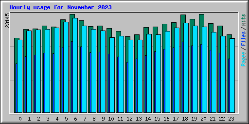 Hourly usage for November 2023