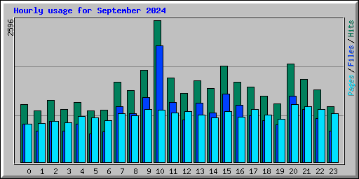 Hourly usage for September 2024
