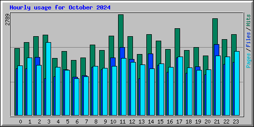 Hourly usage for October 2024