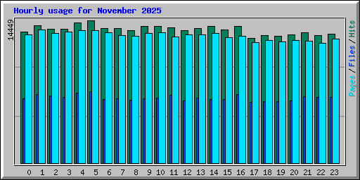 Hourly usage for November 2025