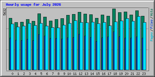 Hourly usage for July 2026