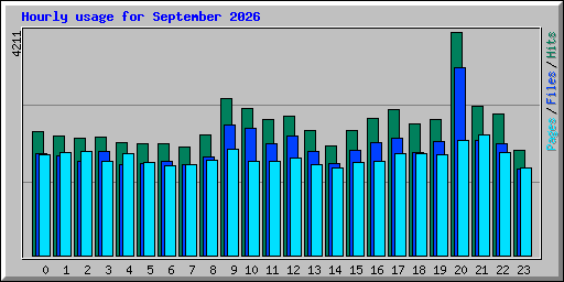 Hourly usage for September 2026